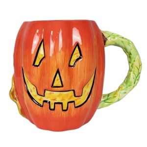 SUSAN WINGET Vintage Halloween Pumpkin Jack-O-Lantern Mug